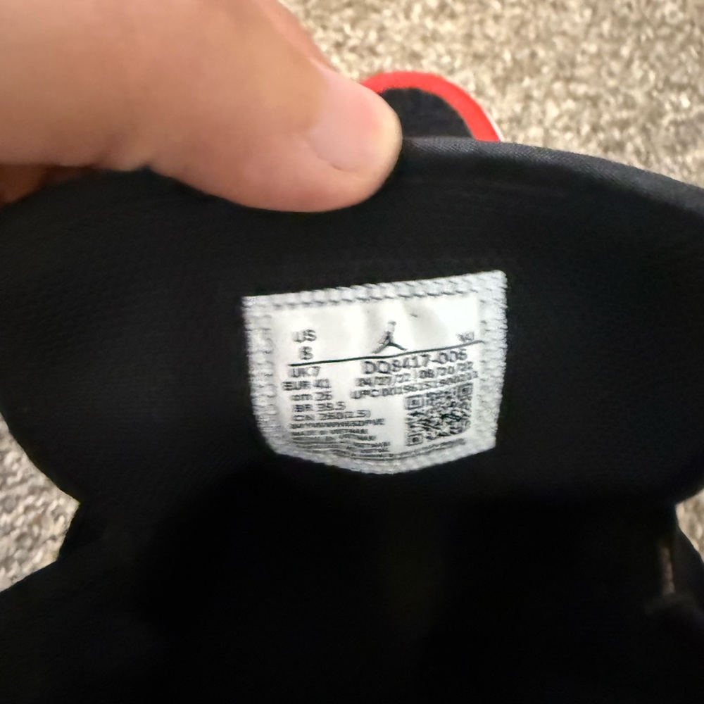Nike Red and Black Sneakers with White Swoosh - Picture 6 of 6